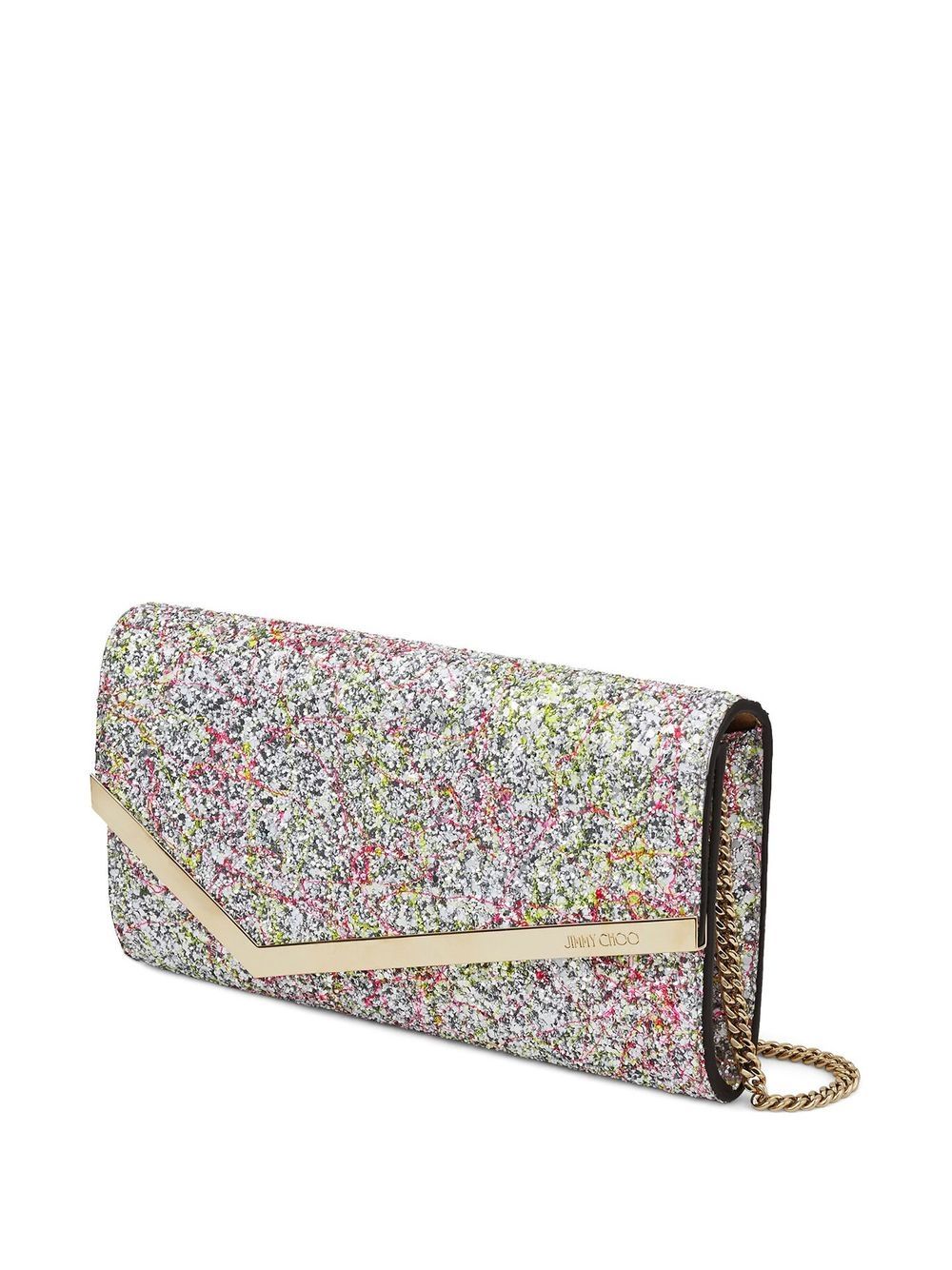 Jimmy Choo Emmie Glitter Clutch Bag - Farfetch