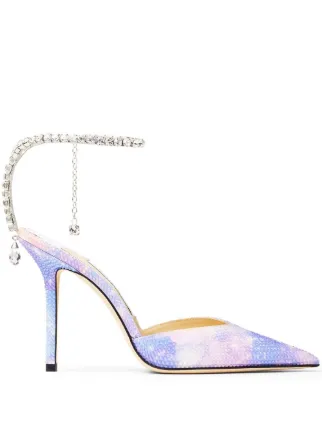 Jimmy Choo Saeda 100mm pointed-toe Pumps | Purple | FARFETCH