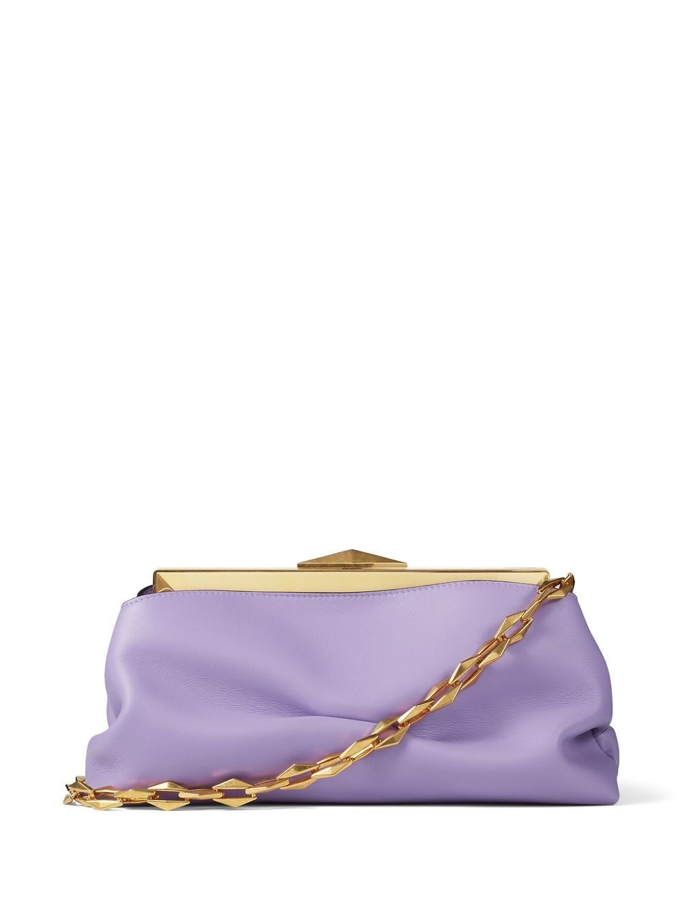 Jimmy Choo Diamond Frame Clutch Bag In Wisteria/gold | ModeSens