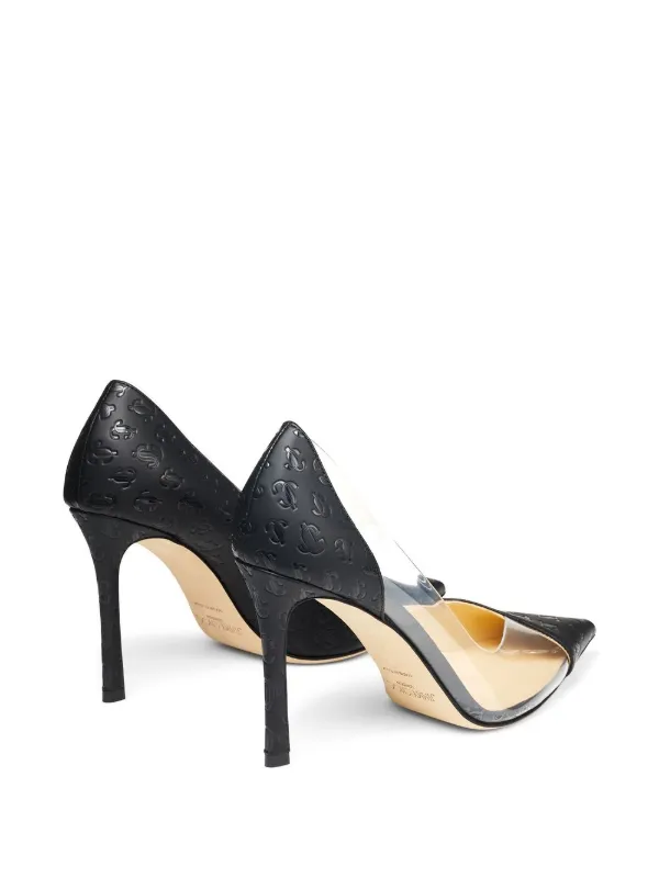 SALE!!Jimmy Choo★CAROLYN Off-white Carolyn 90 embellished leather point-toe pumps