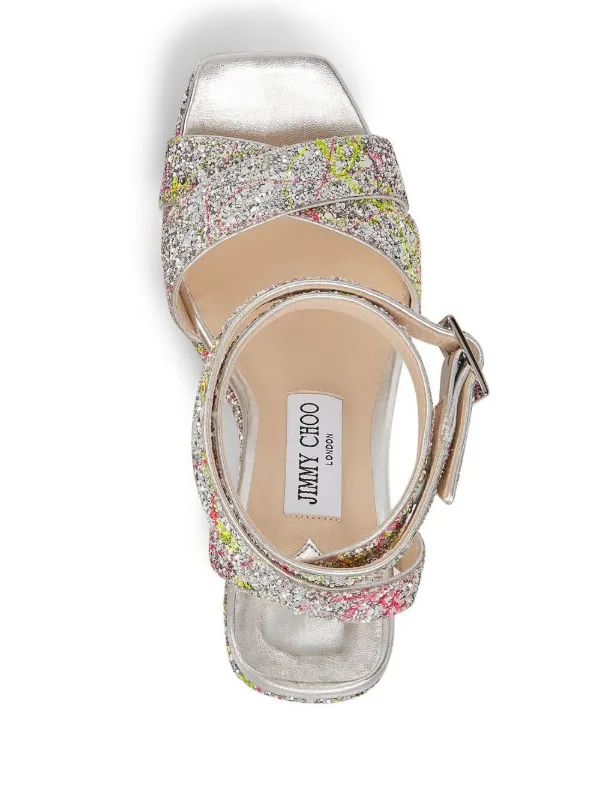 Jimmy choo glitter deals platform sandal