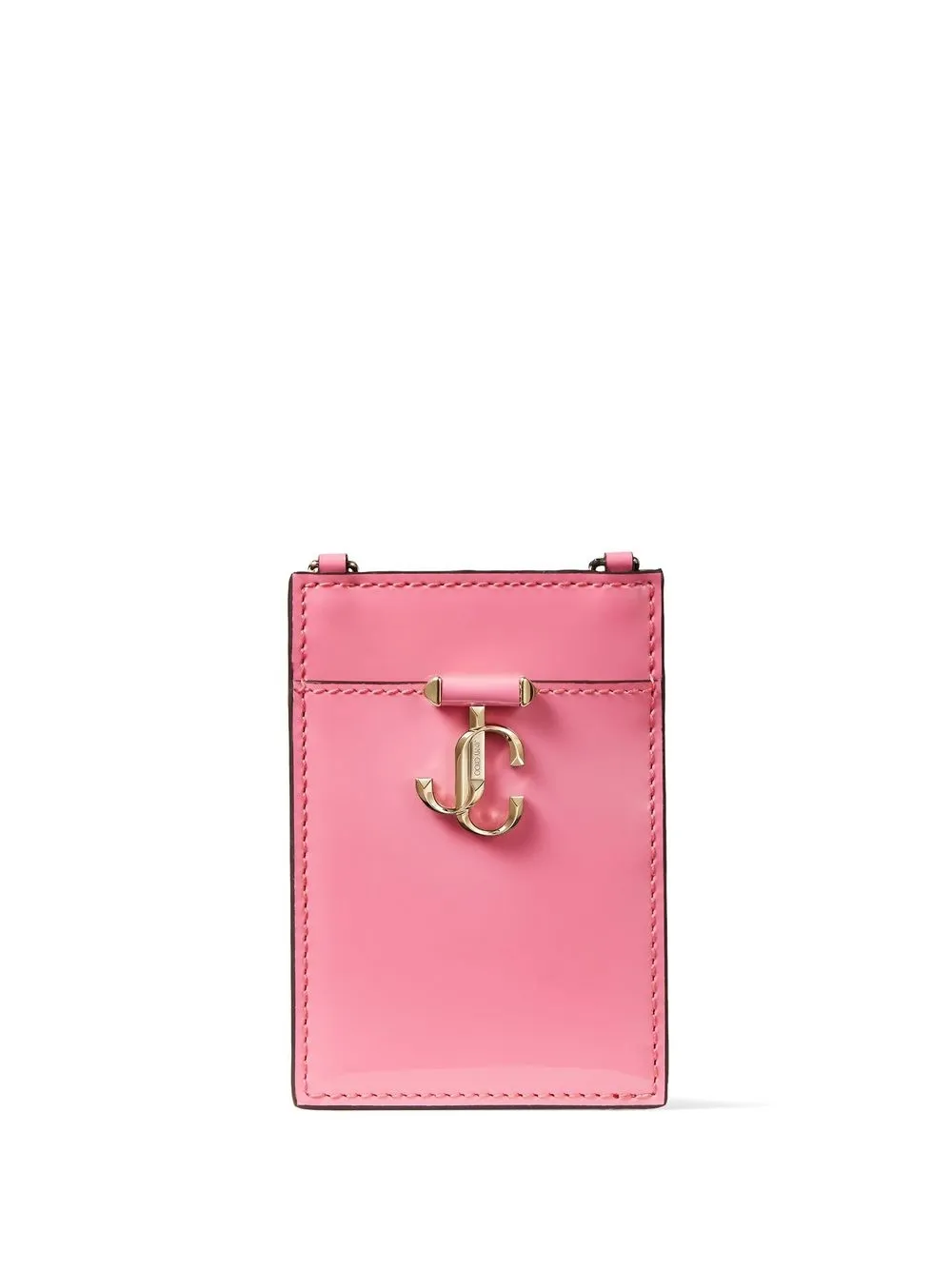 

Jimmy Choo tarjetero con correa de cadena - Rosado