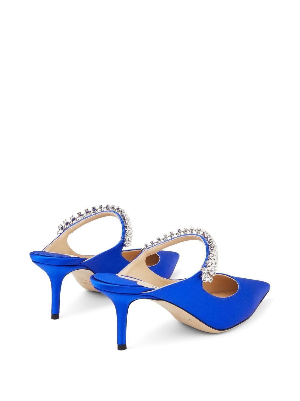 Shop Jimmy Choo Bing 65mm Crystal-embellished Pumps In Blue