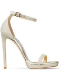Jimmy Choo 120mm Alva glitter sandals - Gold