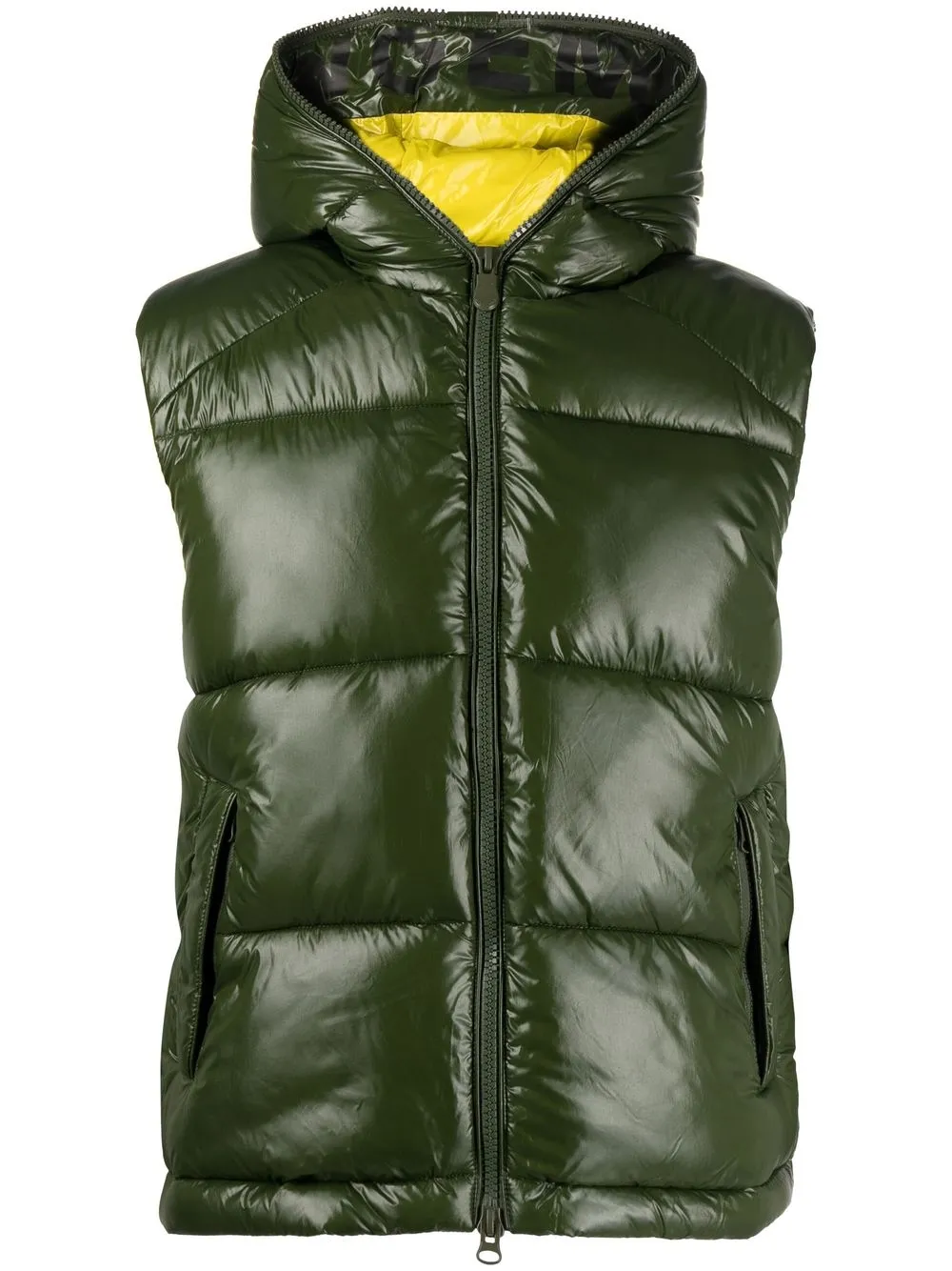 

Save The Duck polished hooded gilet - Green