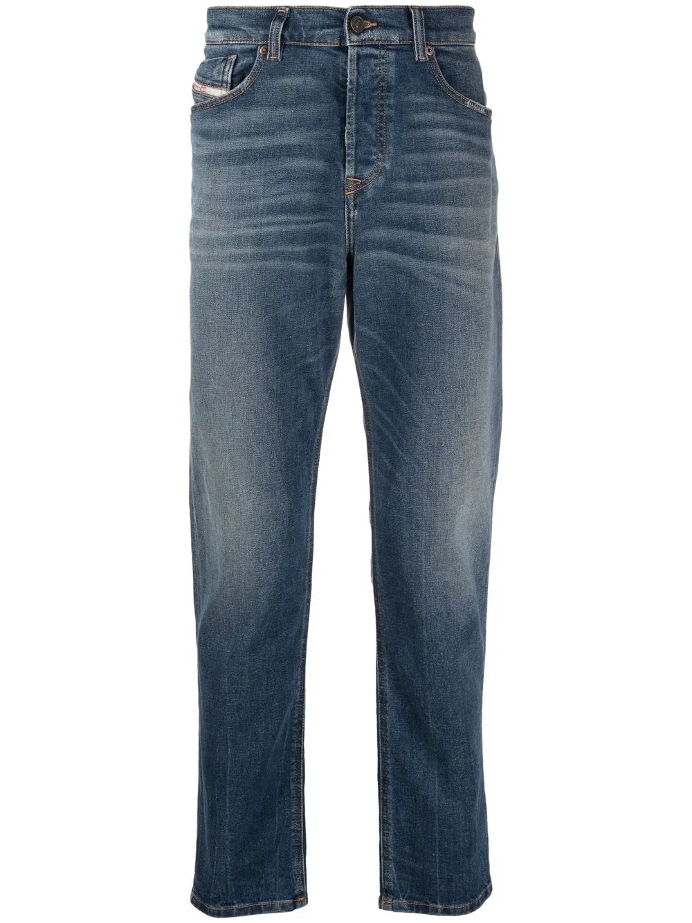 

Diesel distressed-effect straight-leg jeans - Blue