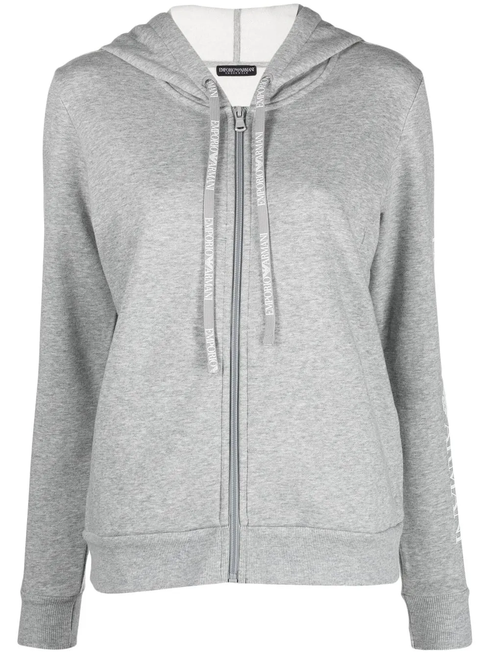 

Emporio Armani hoodie con logo estampado - Gris