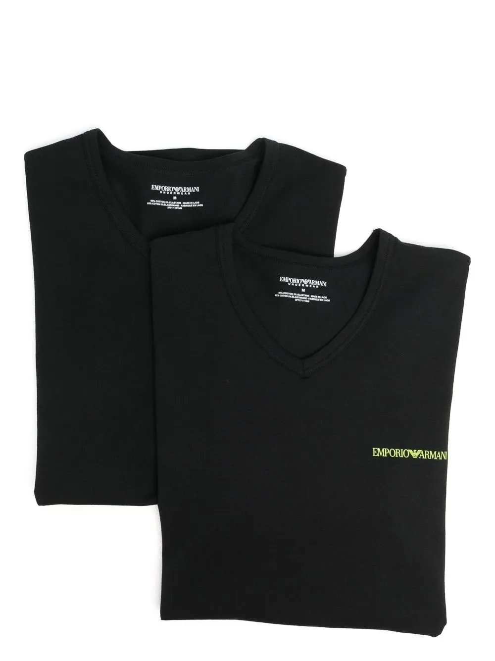 

Emporio Armani logo print T-shirt set - Black