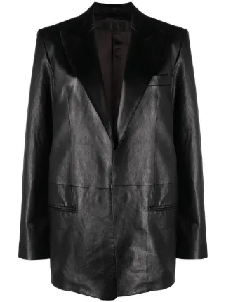 helmut lang leather blazer