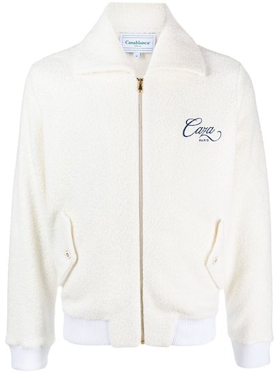 Casablanca - logo-embroidered zip-front jacket