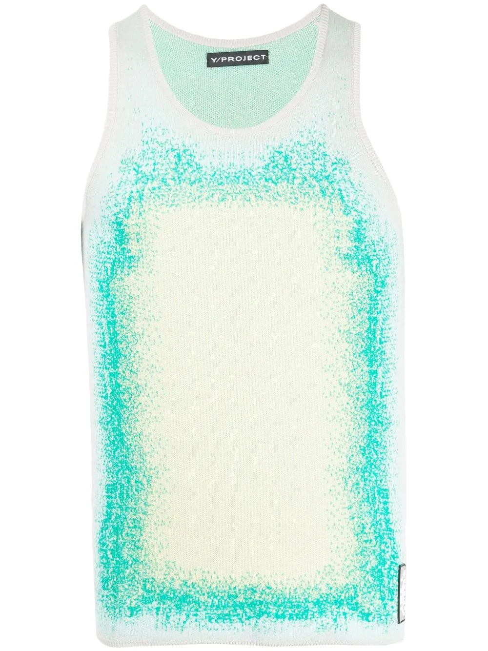 

Y/Project abstract-print logo-tag vest - Green