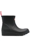 Hunter logo-patch detail boots - Black