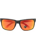 Oakley mirrored wayfarer-frame sunglasses - Black