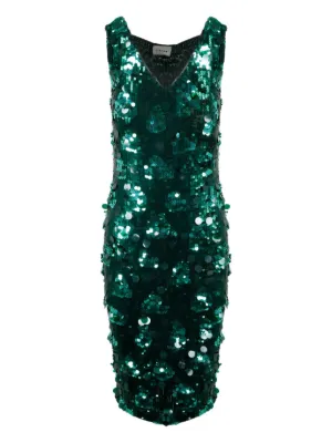 Alice + Olivia Nelle Sequin Dress | Green | FARFETCH Alice + Olivia Nelle Sequin Dress | Green | FARFETCH