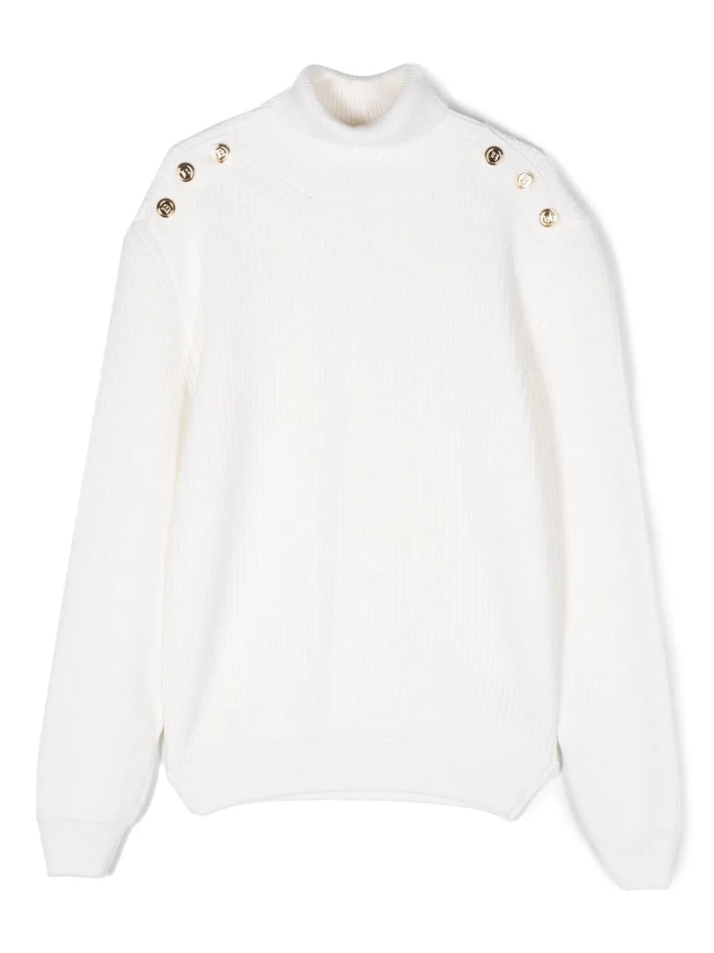 

Balmain Kids TEEN knitted roll-neck jumper - White