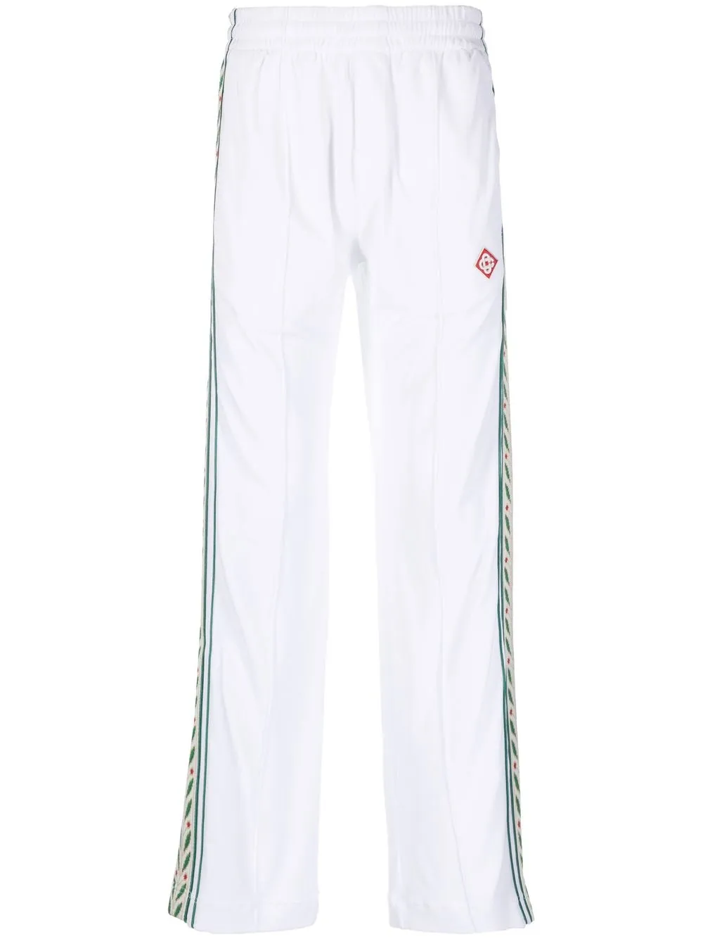 

Casablanca logo-patch track pants - White