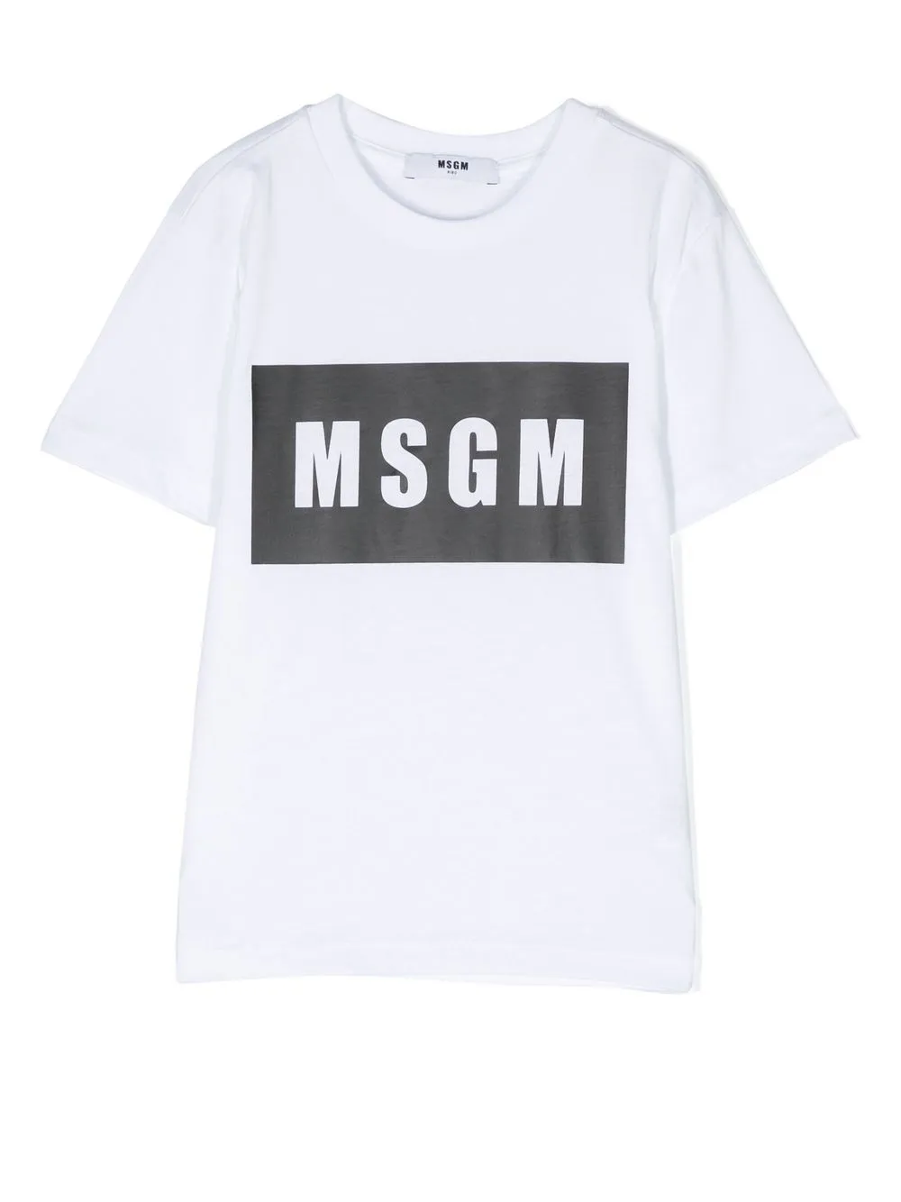 

MSGM Kids playera con logo estampado - Blanco