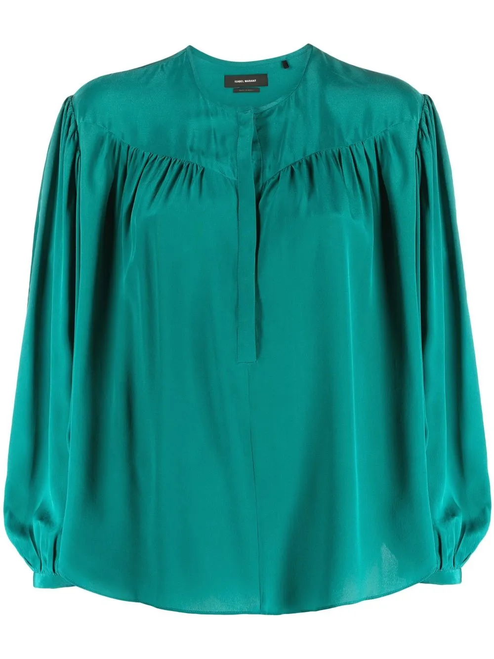 

Isabel Marant blusa con panel fruncido - Verde