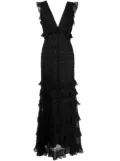 Sachin & Babi Serafina lace ruffled gown - Black