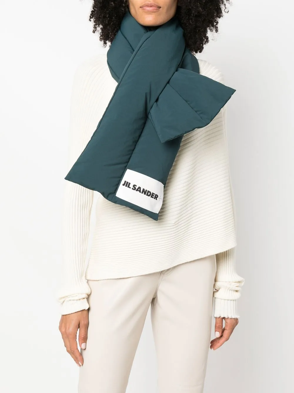 Jil Sander logo-print Padded Down Scarf - Farfetch