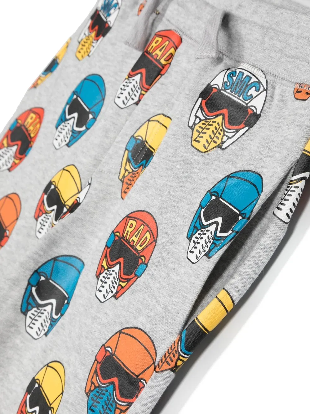  Stella Mccartney Kids Helmet-print Drawstring Track-pants - Grey 