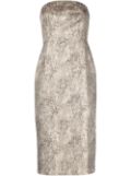 Sachin & Babi Isa gilded jacquard midi dress - Gold