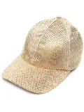 Prada crystal-embellished satin baseball cap - Gold