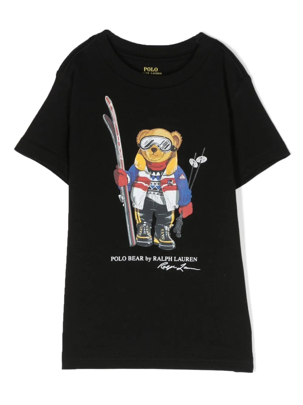 

Ralph Lauren Kids Ski Polo Bear motif-print T-shirt - Black