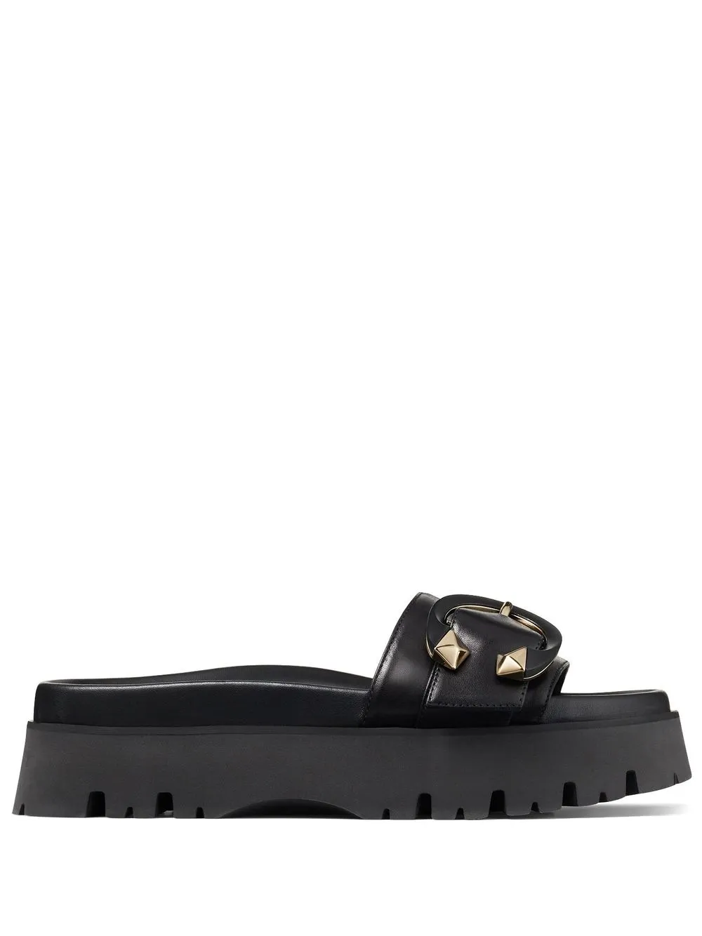 Jimmy Choo Buckle-fastened Slides In Black