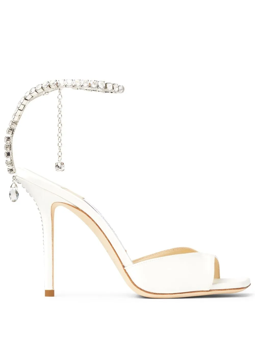 Image 1 of Jimmy Choo Saeda 100mm crystal-strap sandals