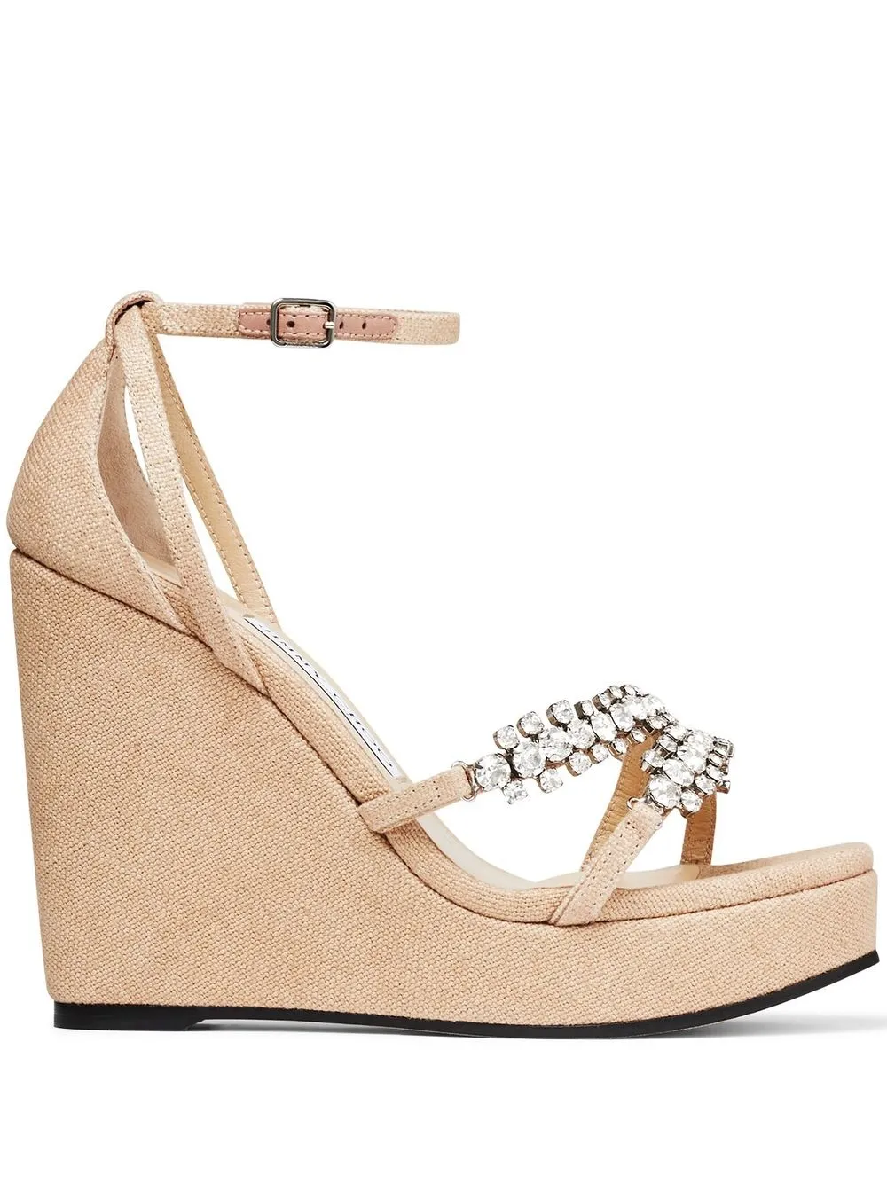 

Jimmy Choo crystal-embellished sandals - Neutrals