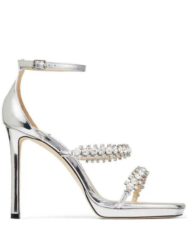 Jimmy Choo Bing Metallic 105mm Sandals - Farfetch