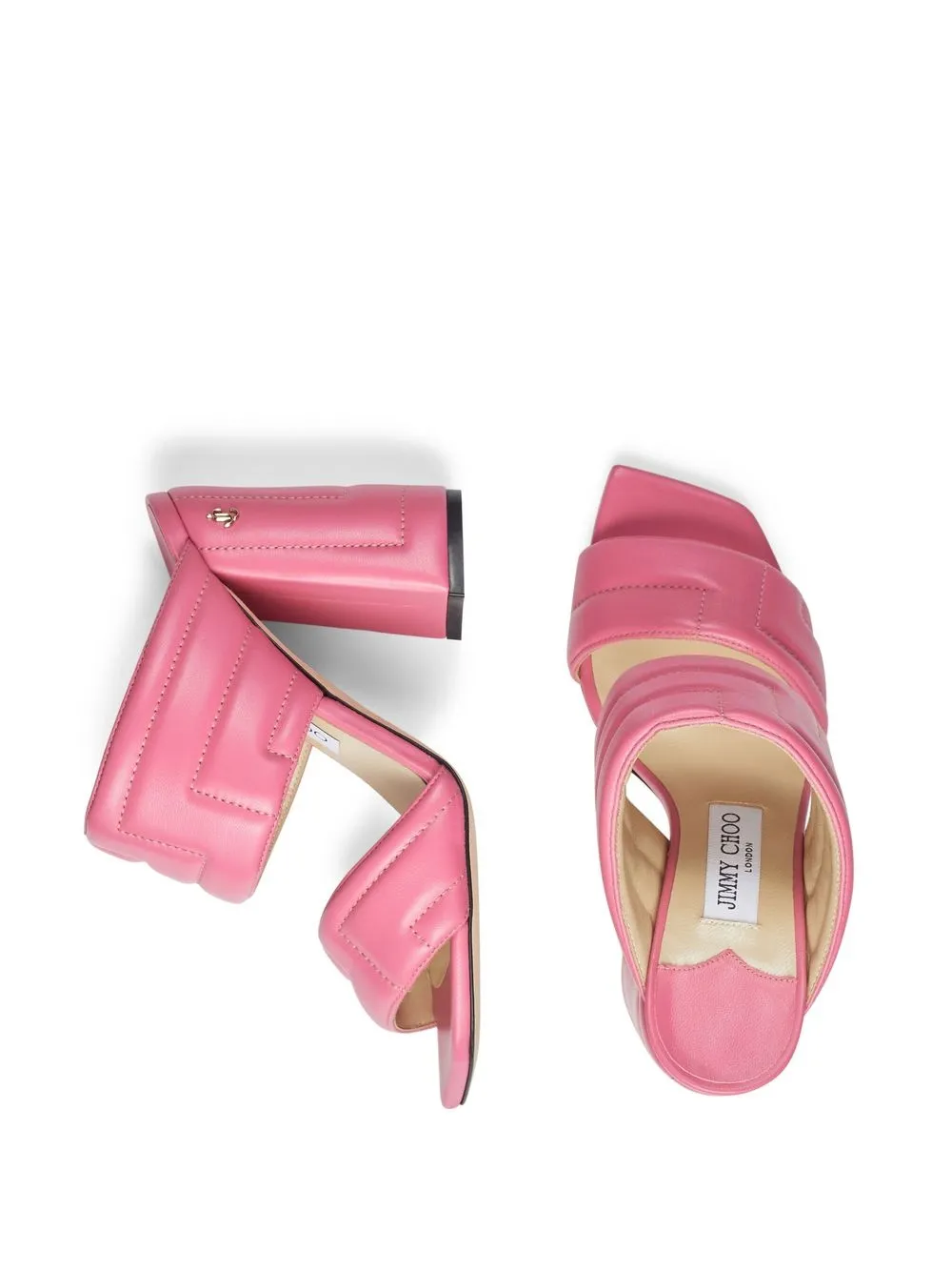 Jimmy Choo Themis 100 Leather Sandal In Pink | ModeSens