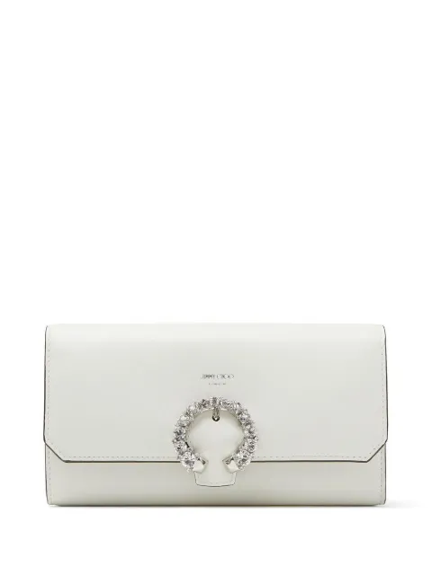 Jimmy Choo crystal-buckle clutch-bag