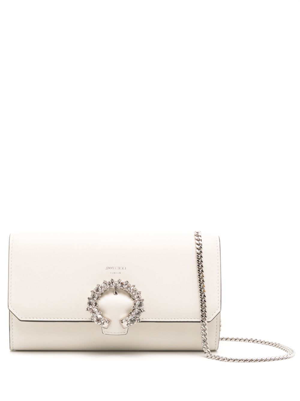 Jimmy Choo crystal-buckle clutch-bag Women