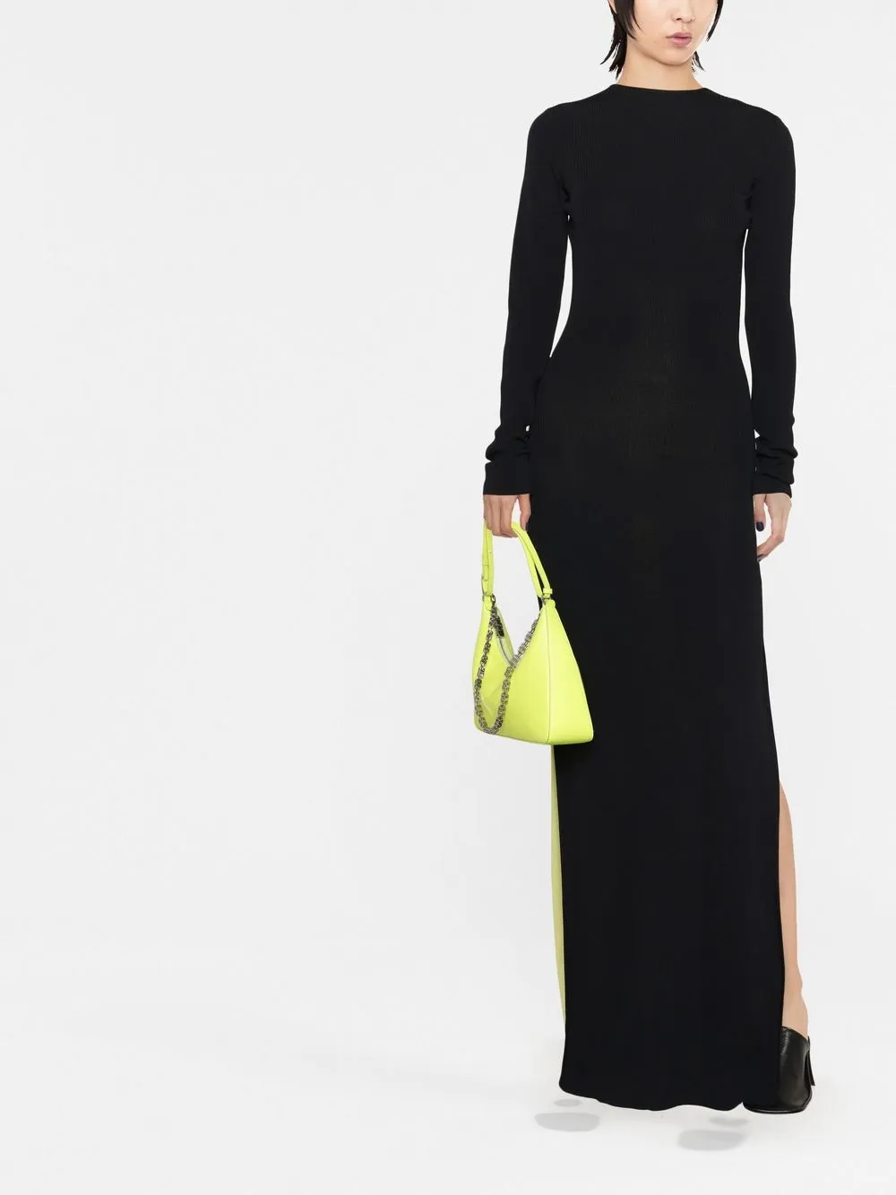 Alyx Colour-block Cut-out Maxi Dress In Schwarz