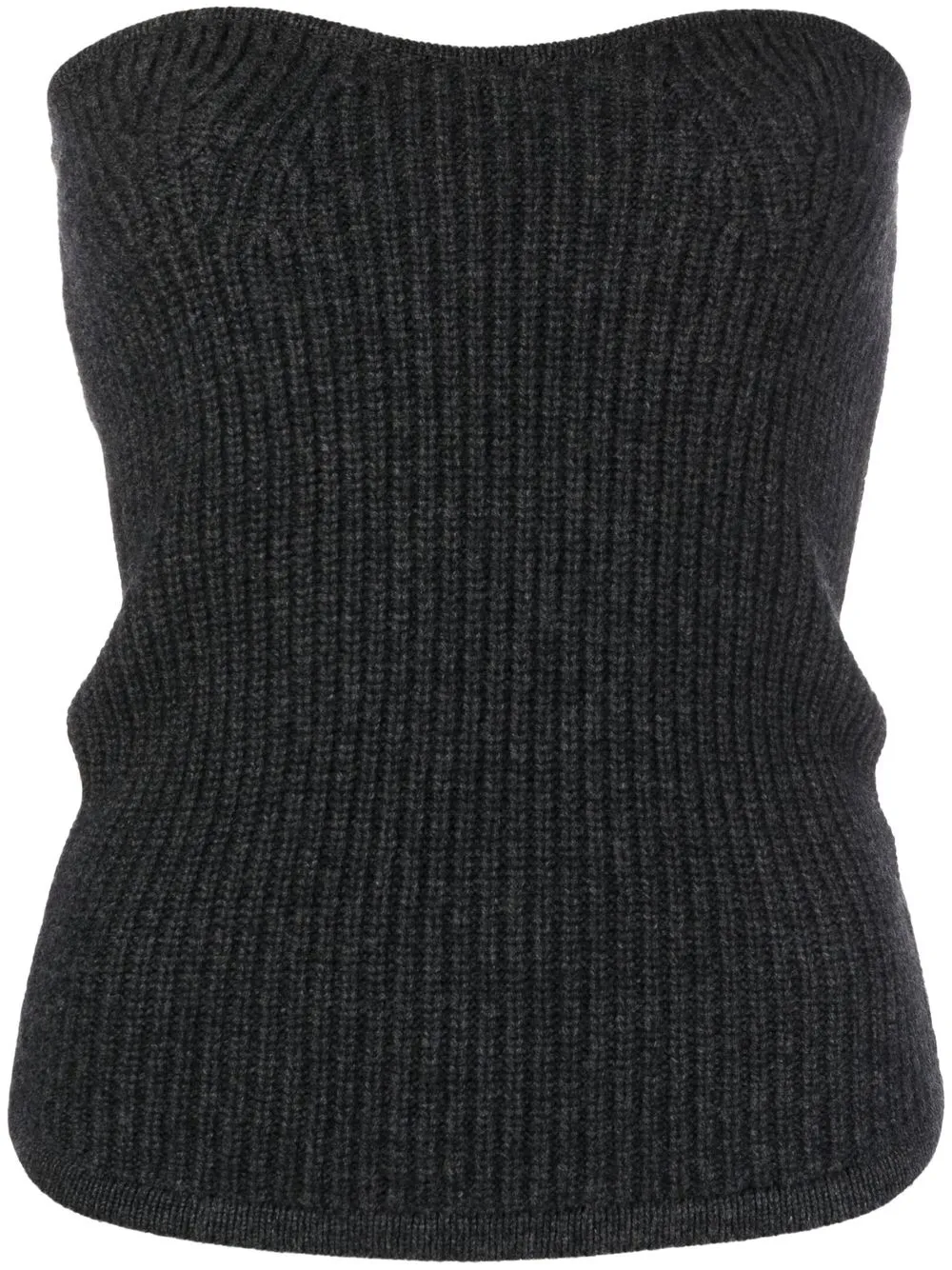 ISABEL MARANT RIBBED-KNIT STRAPLESS BANDEAU TOP