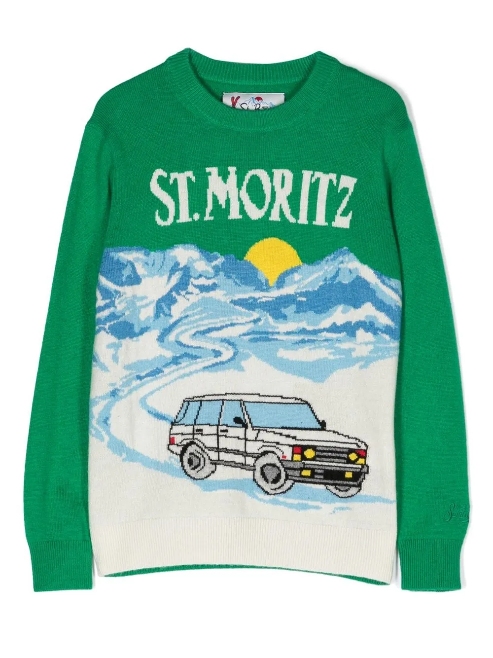 

MC2 Saint Barth Kids suéter tejido con cuello redondo - Verde