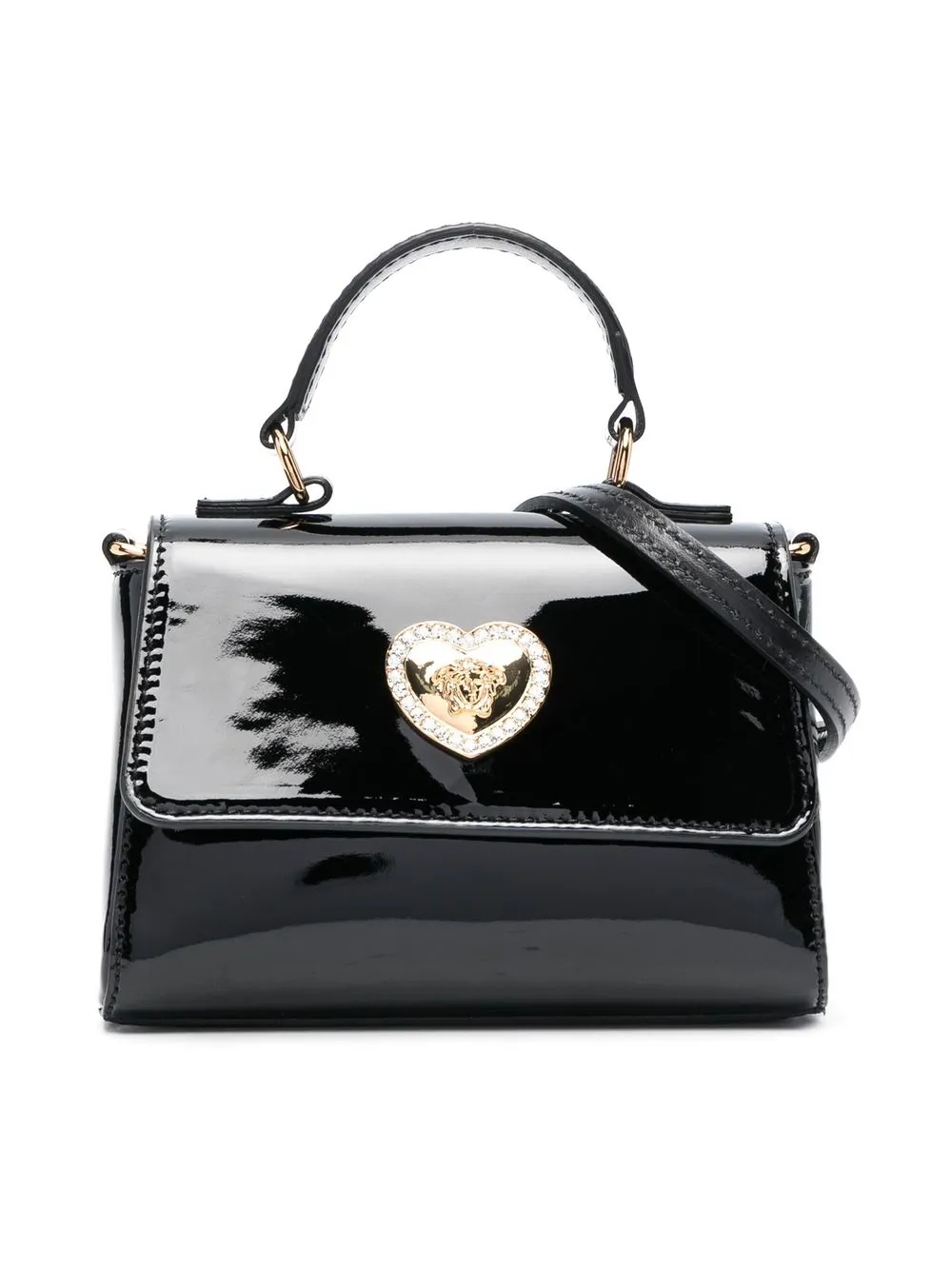 

Versace Kids bolsa crossbody Crystal-Heart Medusa - Negro