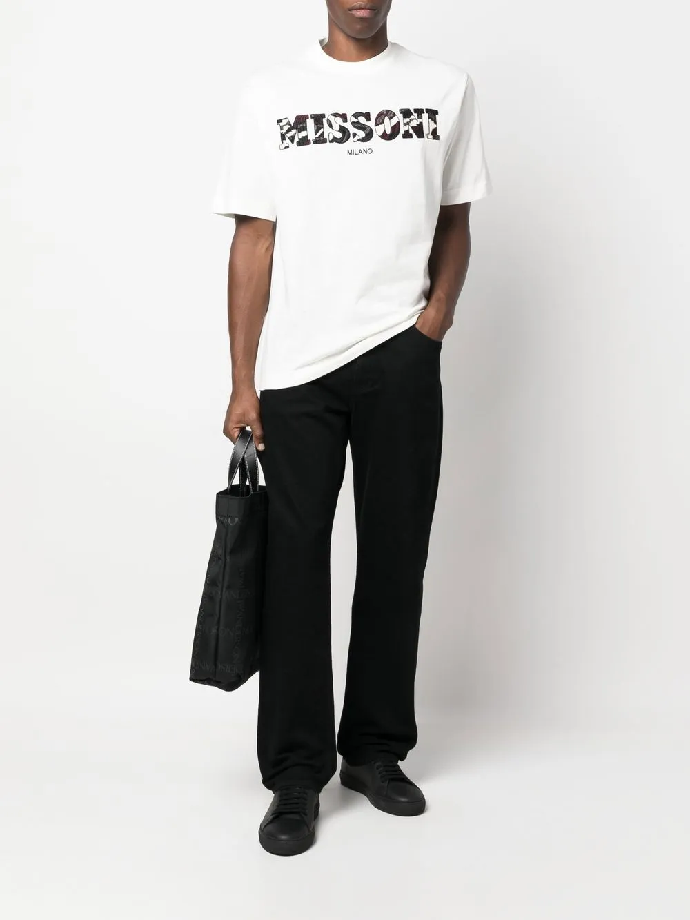 Missoni T-shirt met logoprint - Wit