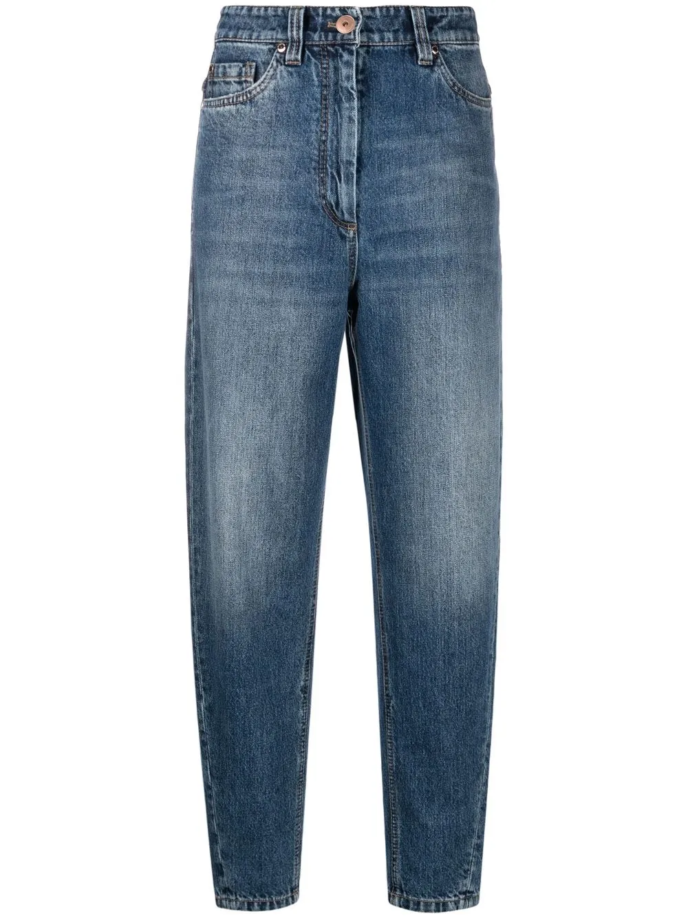 

Brunello Cucinelli tapered-leg denim jeans - Blue