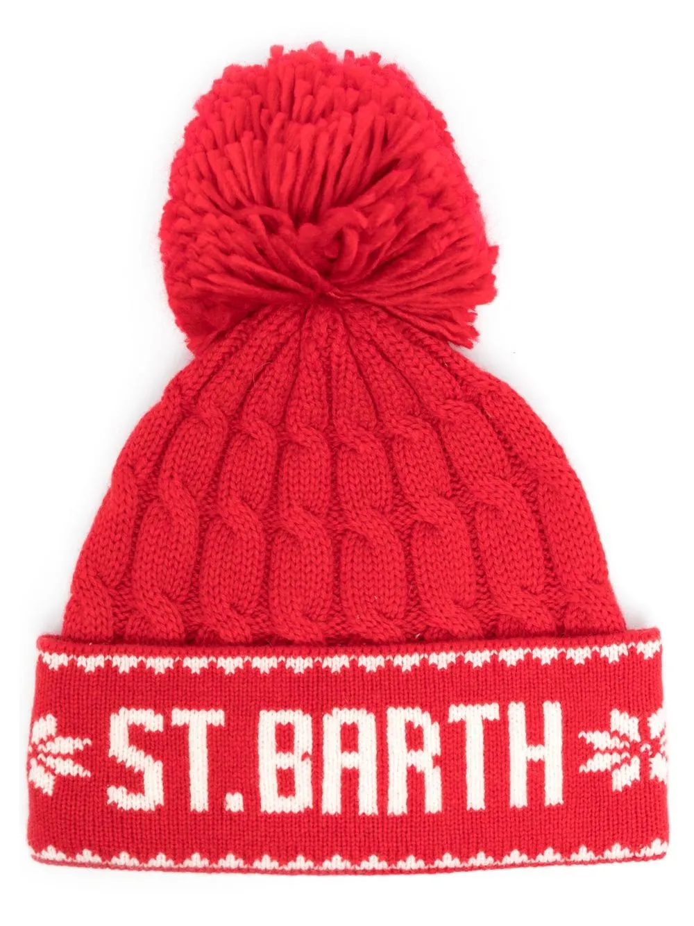 MC2 Saint Barth Kids Wilhelm Snow Flake beanie - Red