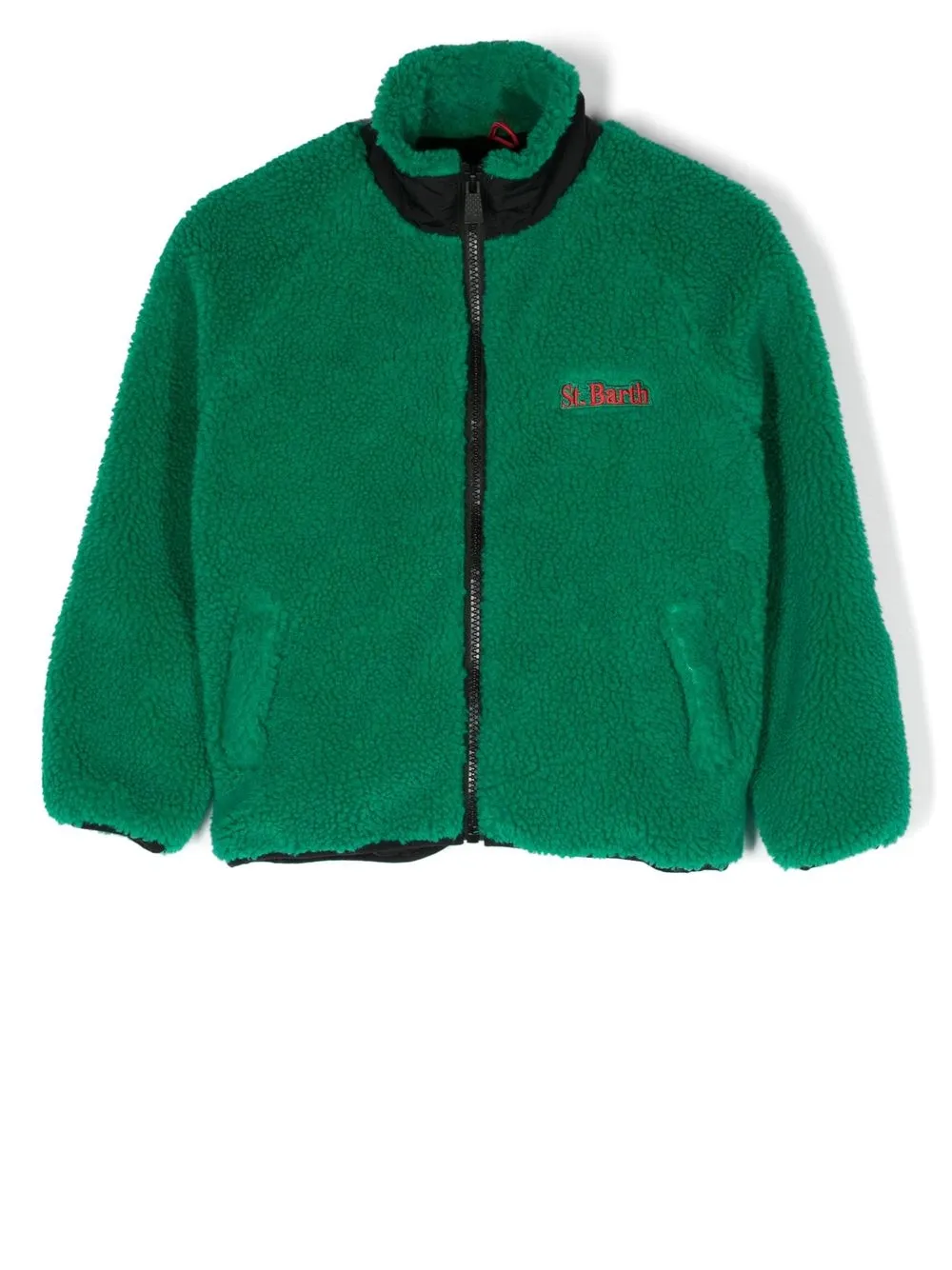 MC2 Saint Barth Kids Snoopy-print zip-up fleece jacket - Green