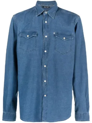 Giacca-camicia denim Farfetch Uomo Abbigliamento Camicie Camicie denim Blu 