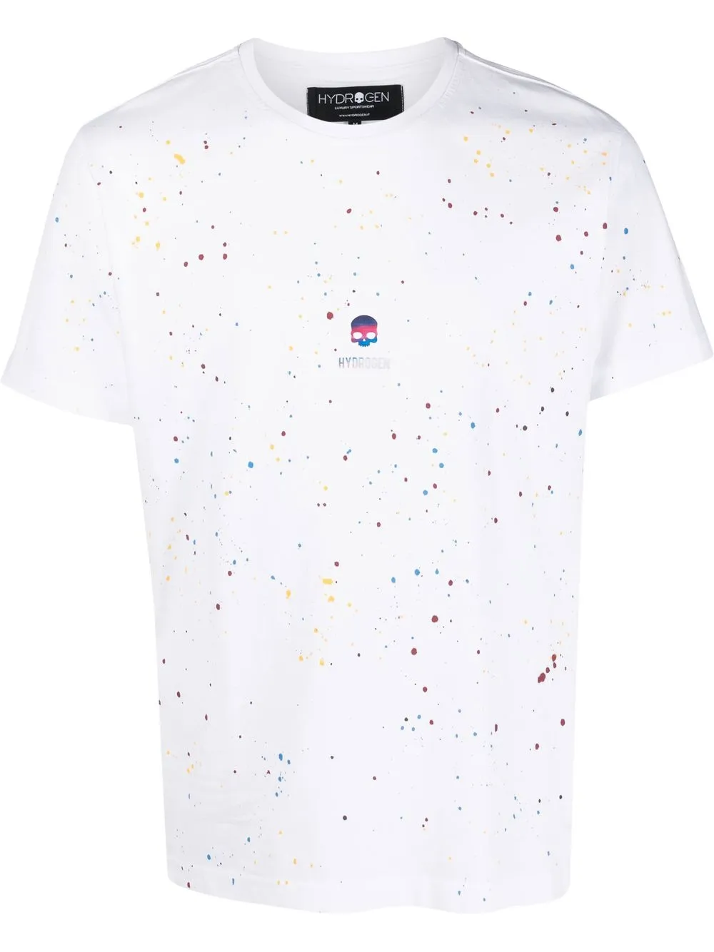 

Hydrogen playera con salpicaduras de pintura estampadas - Blanco