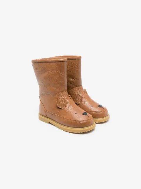 Donsje chunky slip-on leather boots
