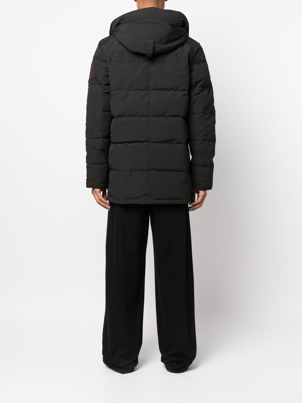 Shop Canada Goose Hooded Down-padded Jacket In Schwarz