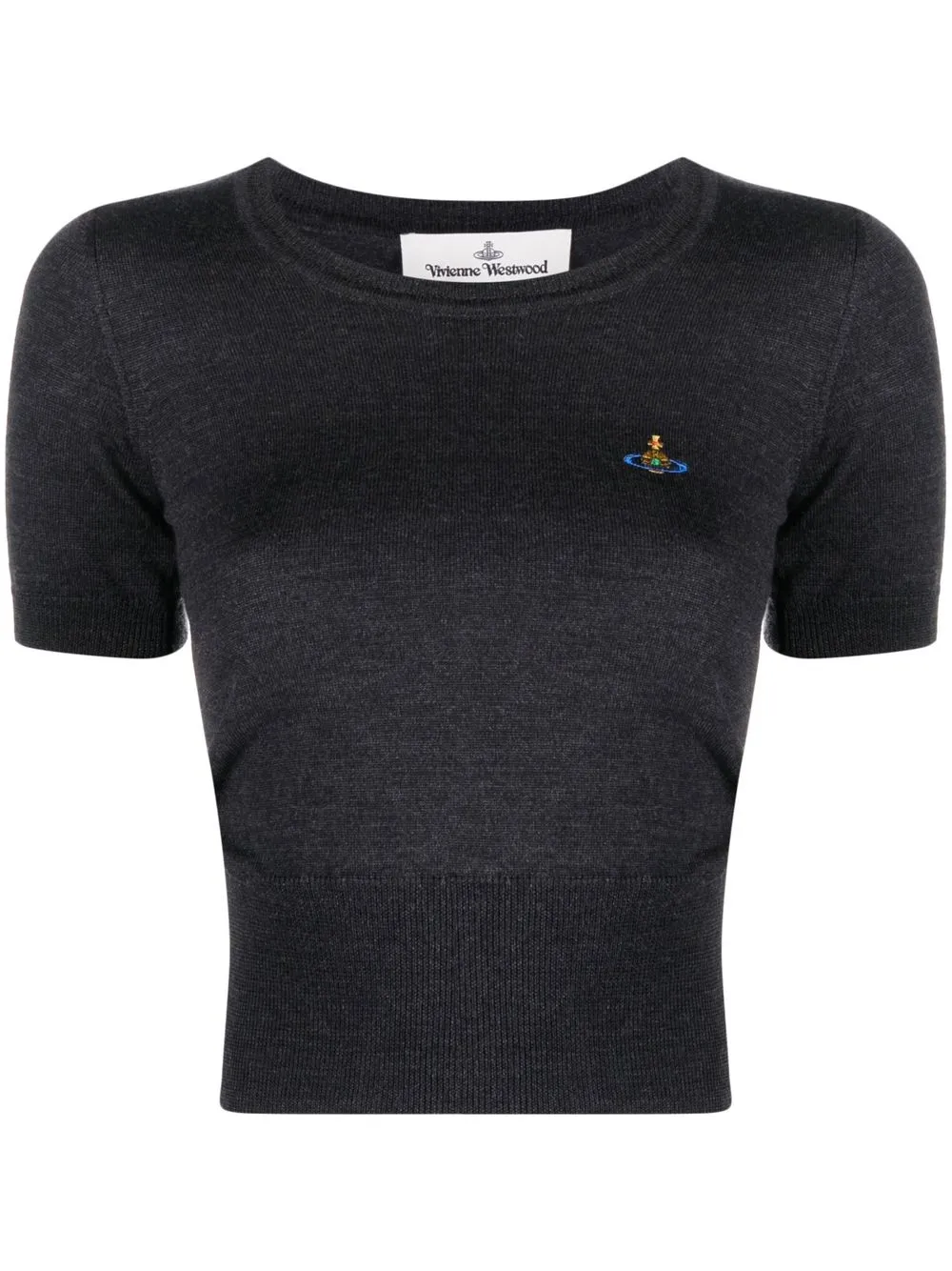 

Vivienne Westwood top con bordado Orb - Gris