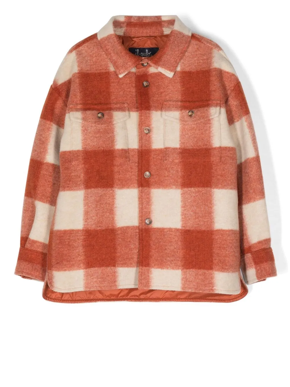 

Il Gufo check shirt-jacket - Orange