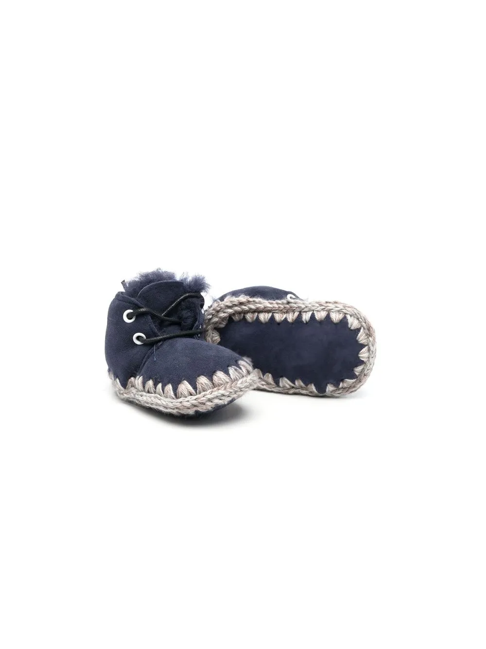 Mou Kids Suède veterlaarzen - Blauw